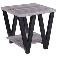  Stevens - Engineered Wood End Table Antique - Gray And Black