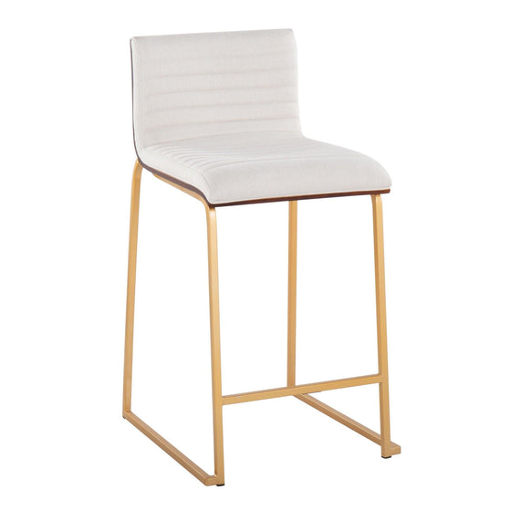 Mason Mara - 26" Fixed-Height Counter Stool (Set of 2) - Gold Legs