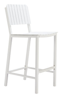  Kayu - Outdoor Barstool - White