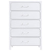 Anastasia - 5-Drawer Bedroom Chest - Pearl White