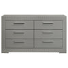 Ives - 6-Drawer Dresser Cabinet - Gray High Gloss