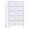 Anastasia - 5-Drawer Bedroom Chest - Pearl White