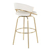 Jie - Adjustable Barstool With Swivel - Gold Metal (Set of 2)