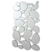  Topher - Pebble Themed Wall Mirror - Silver