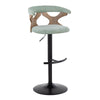 Gardenia - Adjustable Barstool (Set of 2) - Black Base & Brown Backrest