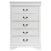 Louis Philippe - 5-Drawer Bedroom Chest - White