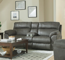  Atlas - Reclining Console Loveseat With Storage - Charcoal