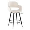 Vintage Flair - 26" Fixed-Height Counter Stool (Set of 2) - Black Legs