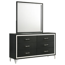  Lucia - 6-Drawer Dresser And Mirror - Black