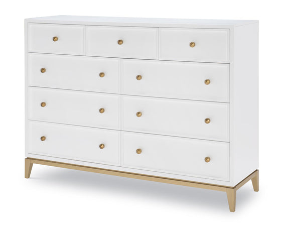 Chelsea - Bureau - White With Gold Accents