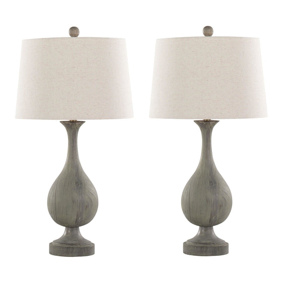 Cipolla Poly - 29" Polyresin Table Lamp (Set of 2) - Natural