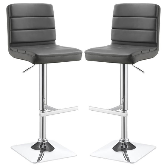 Bianca - Square Upholstered Adjustable Bar Stools (Set of 2)