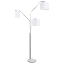  Jirou - Drum Shade Tree Floor Lamp - Satin Nickel