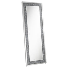  Valerie - Acrylic Crystal Floor Mirror - Silver