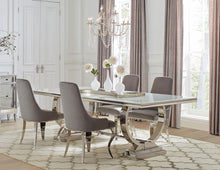  Antoine - Rectangular Glass Top Dining Table Set