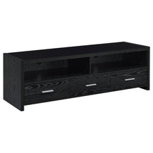  Alton - 3-drawer Black Oak TV Console