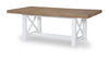 Franklin - Complete Trestle Table - Harvest Oak / Natural White