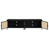 Amherst - 4-Door 78" Metal TV Stand Media Console - Black