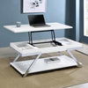 Marcia - Rectangular Lift Top Coffee Table - White High Gloss