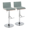 Mason - Adjustable Barstool (Set of 2) - Chrome Base