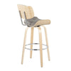 Lombardi - 30" Fixed-Height Barstool (Set of 2) - Natural Base