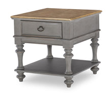  Kingston - Square End Table - Sandalwood Brown / Tweed Gray