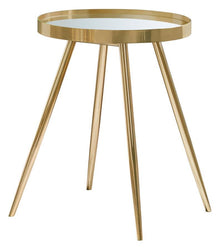  Kaelyn - Round Mirror Top End Table