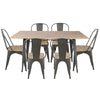 Oregon - Farmhouse Dining Set - Gray And Brown (Set of 7)