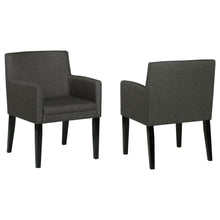  Catherine - Upholstered Dining Arm Chair (Set of 2) - Gray