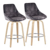 Diana - Fixed-Height Counter Stool - Wood Legs (Set of 2)