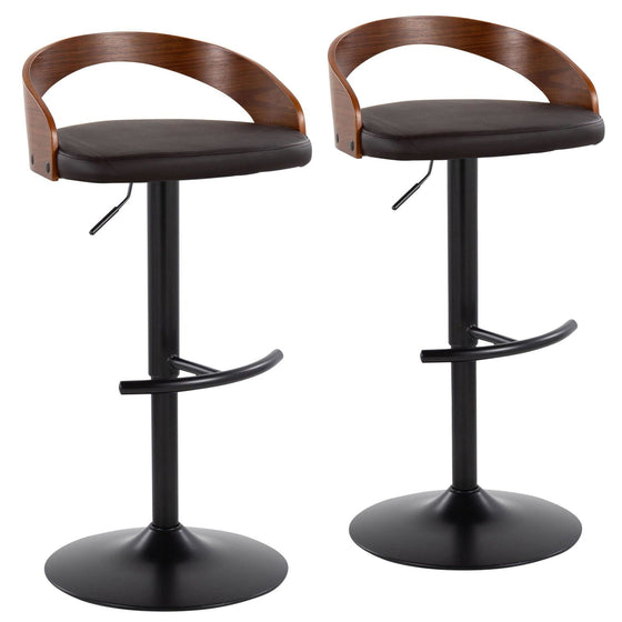 Grotto - Adjustable Barstool (Set of 2) - Black