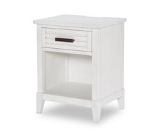  Edgewater Sand Dollar - Leg Nightstand - White