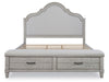 Belhaven - Upholstered Panel Bed With Storage Footboard