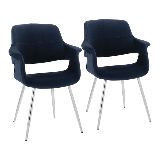 Vintage Flair - Chair (Set of 2) - Chrome Legs