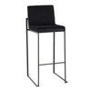 Fuji - High Back Barstool - Black Steel Legs