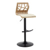 Folia - Adjustable Barstool (Set of 2) - Beige And Light Brown