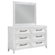  Marielle - 6-Drawer Dresser With Mirror - Distressed White