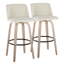  Toriano - 30" Fixed-height Barstool (Set of 2) - Cream And Black