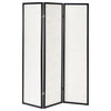 Felice - 3-Panel Room Divider Folding Screen - French Script