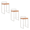 Fuji - Counter Stool Steel With Cushion - Stainless Steel