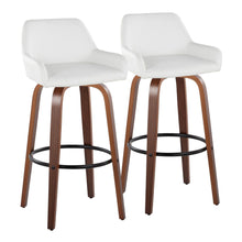  Daniella - 30" Fixed-height Barstool (Set of 2) - White And Dark Brown