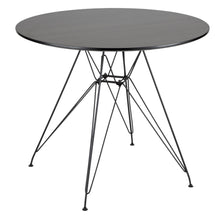  Avery - Round Dining Table - Black And Walnut