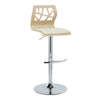 Folia - Adjustable Barstool (Set of 2) - Beige And Natural