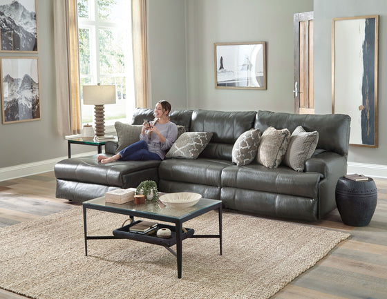 Como - 3 Piece Italian Leather Match Reclining Sofa