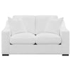 Ashlyn - Upholstered Sloped Arm Loveseat - White