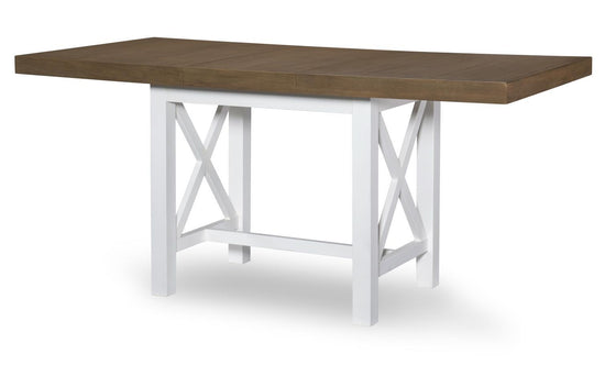 Beckett - Counter Height Table - Natural White With Dark Oak