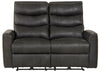 Bosa - Power Reclining Loveseat - Charcoal - Leather