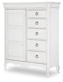  Vintage Market - Sliding Door Chest 5 Drawer - Picket Fence