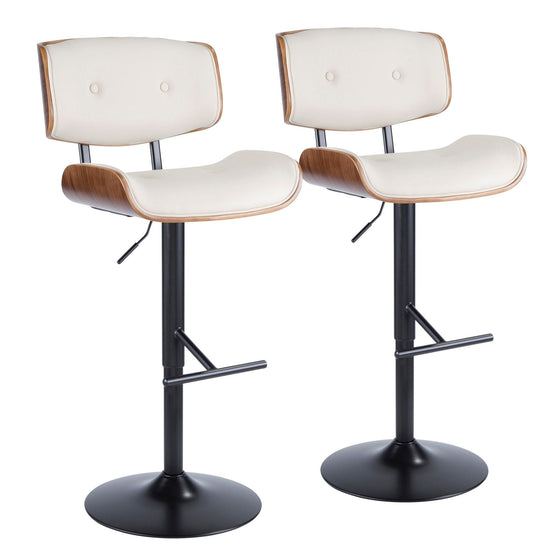 Lombardi - Adjustable Barstool (Set of 2) - Black Base