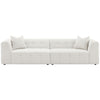 Everly - Boucle Upholstered Extra Long Sofa - White